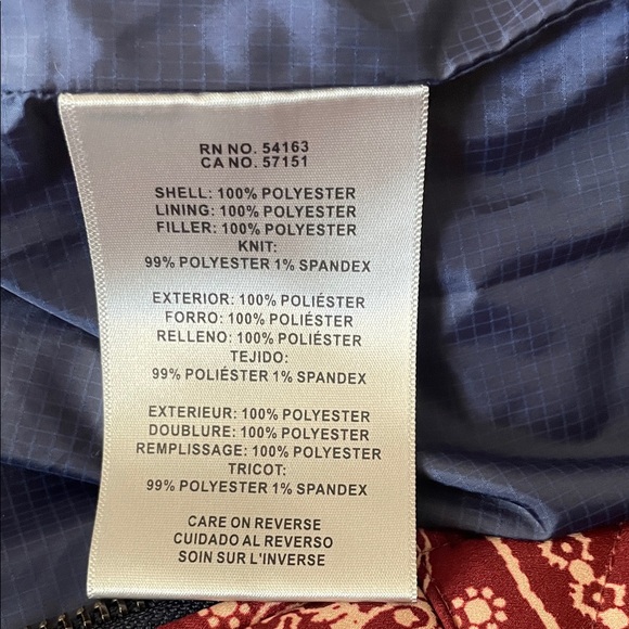 Levi's Women's Burgundy and Navy Patterned Bomber Jacket - Picture 12 of 12